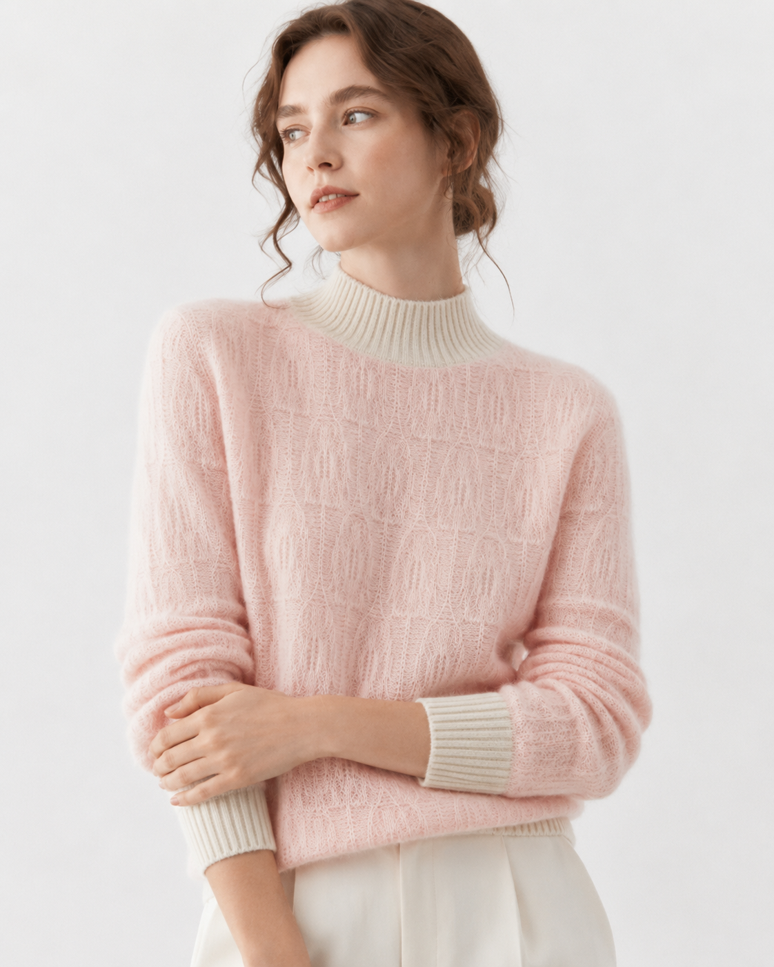 Brushed Mock-Neck Sweater