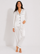 Smooth-Finish Long Pyjama Set with Revere Collar