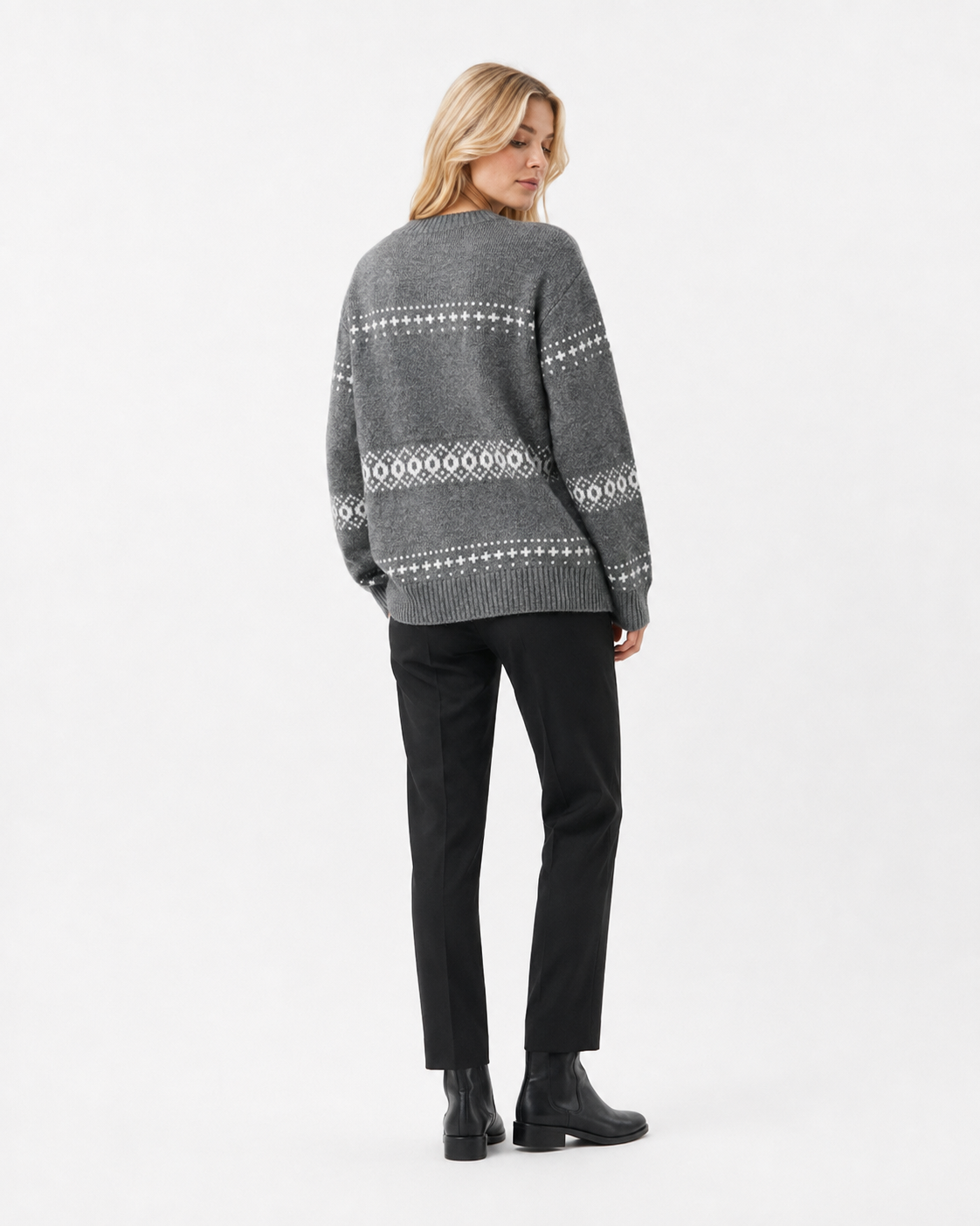 Fair-Isle Crew-Neck Sweater