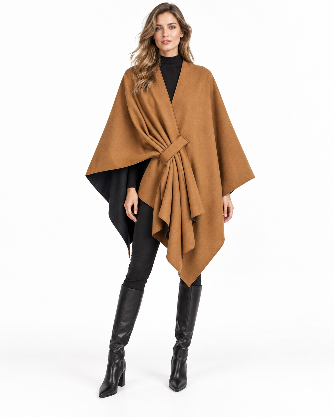 Reversible Patchwork Blanket Poncho