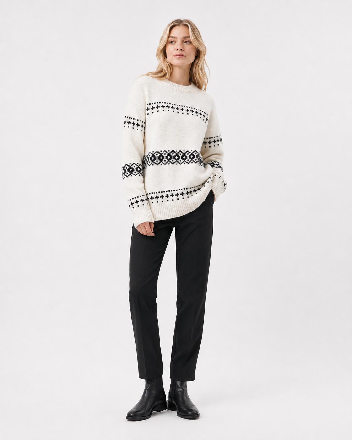Fair-Isle Crew-Neck Sweater