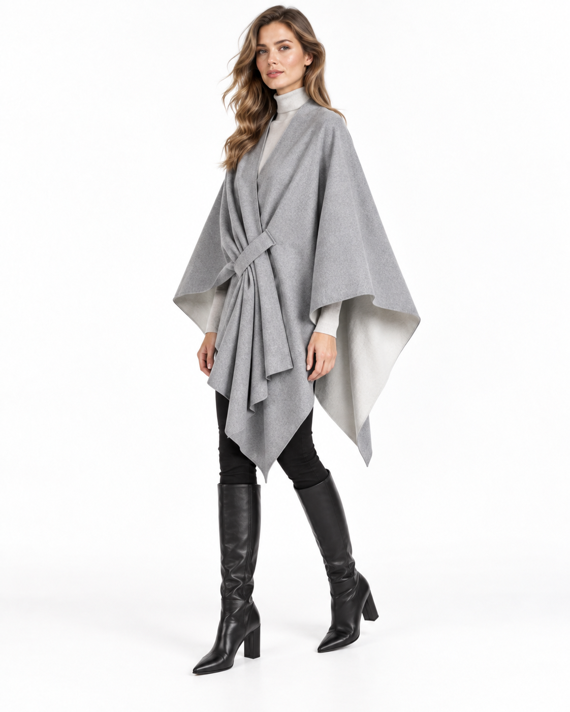 Reversible Patchwork Blanket Poncho