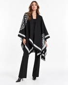 Printed Slit Cape Shawl