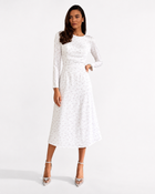 Abstract Floral Long-Sleeve Maxi Dress