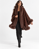 Statement-Collar Wrap Shawl