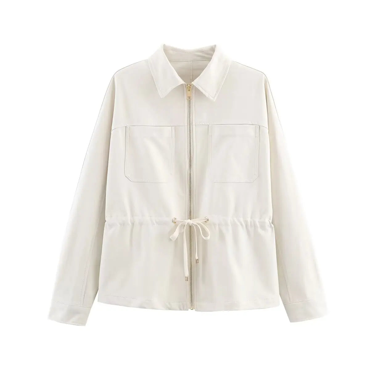 Cinched Utility Jacket and Wide-Leg Pants Set
