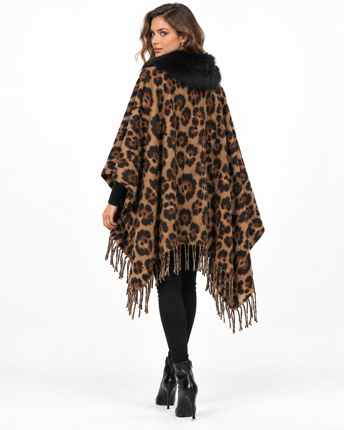 Trimmed Animal-Print Scarf