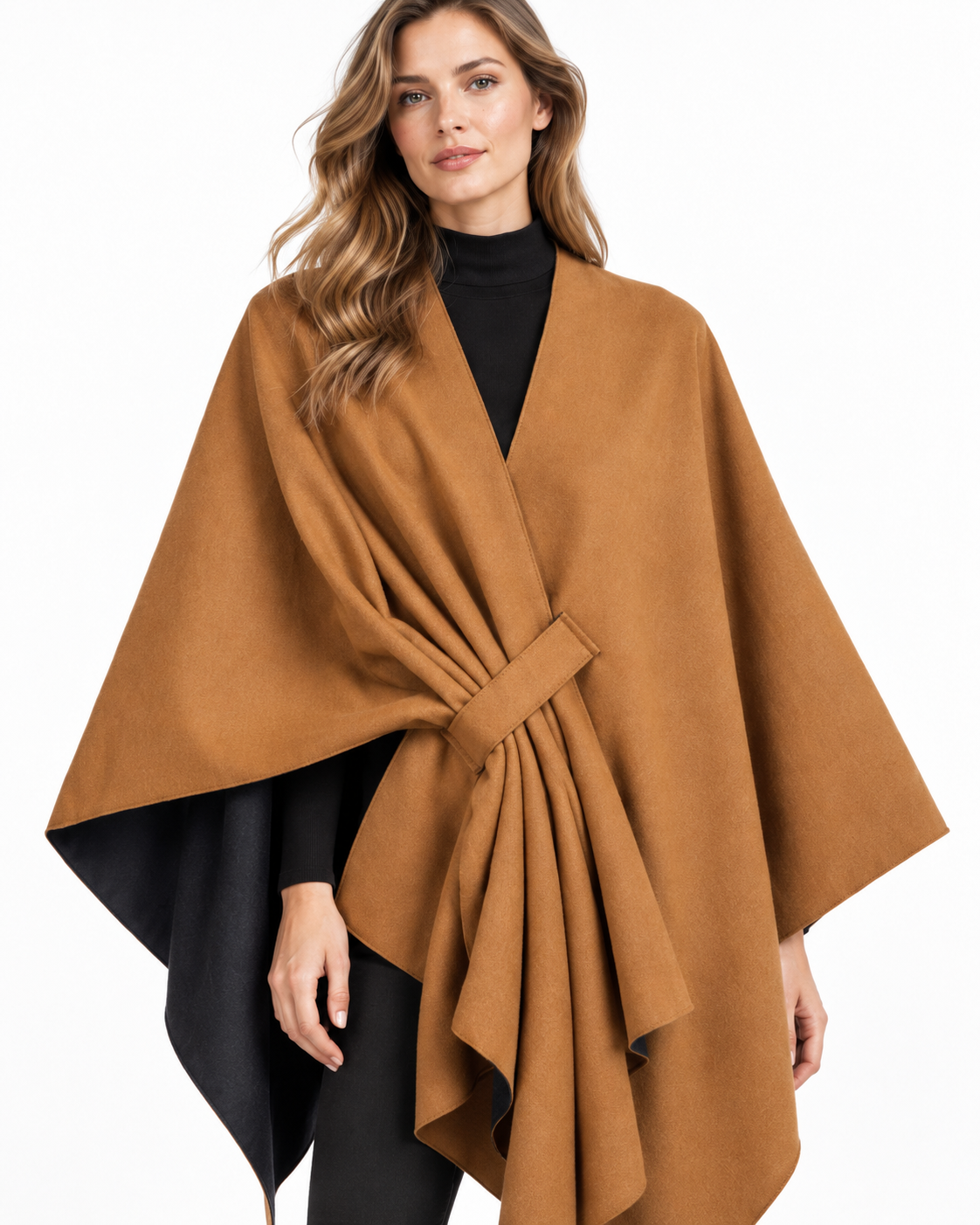 Reversible Patchwork Blanket Poncho