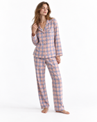 Check-Pattern Long-Sleeve Pyjama Set