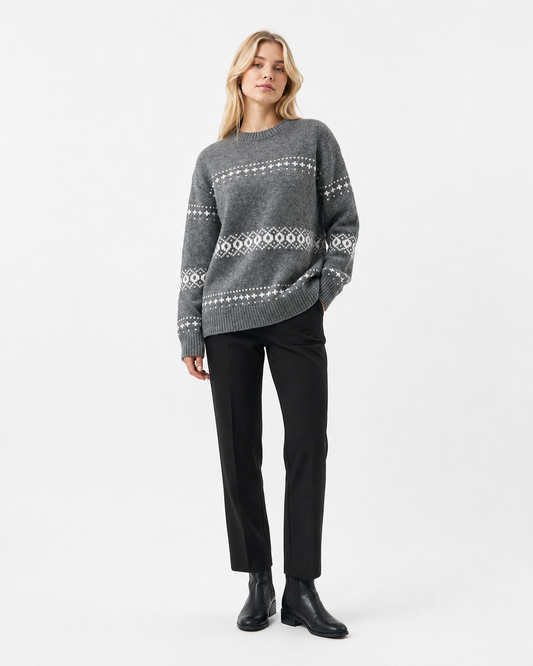 Fair-Isle Crew-Neck Sweater