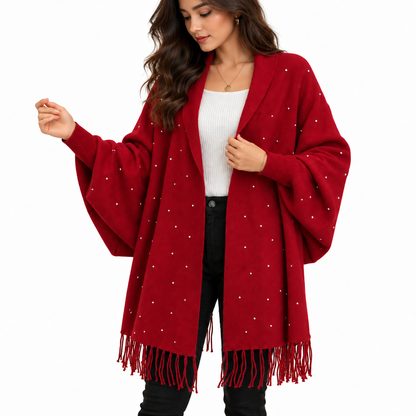 Embellished Tassel Cape