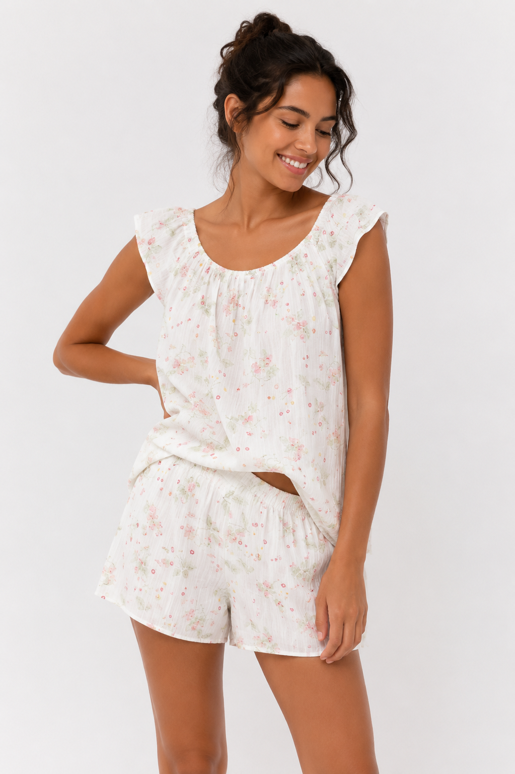 Off-Shoulder Blouse and Skort Set