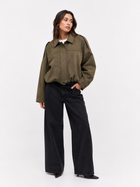 Relaxed Collared Bomber Jacket