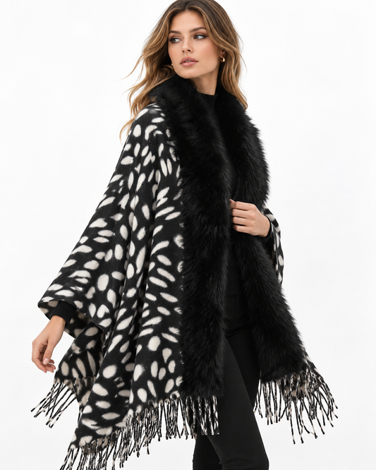 Trimmed Animal-Print Scarf