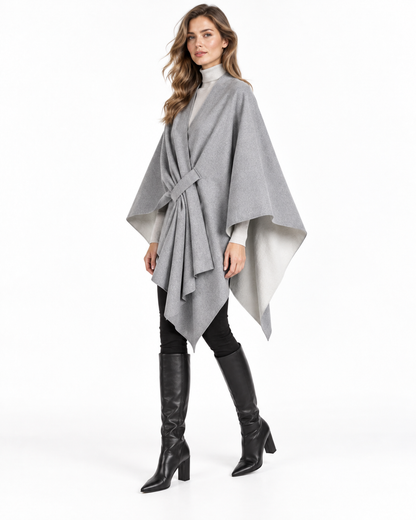 Reversible Patchwork Blanket Poncho