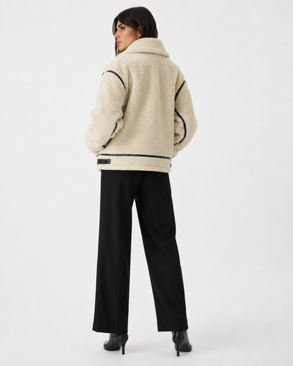 Aviator Shearling-Style Winter Jacket