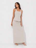 Sleeveless Peplum Top and Maxi Skirt Set