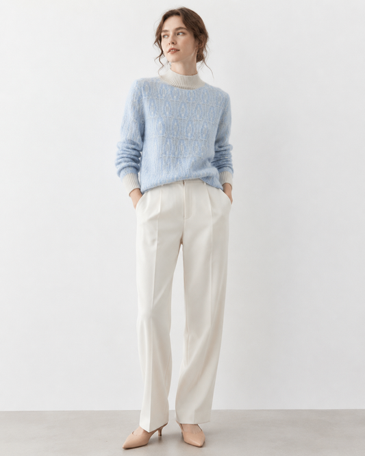 Brushed Mock-Neck Sweater