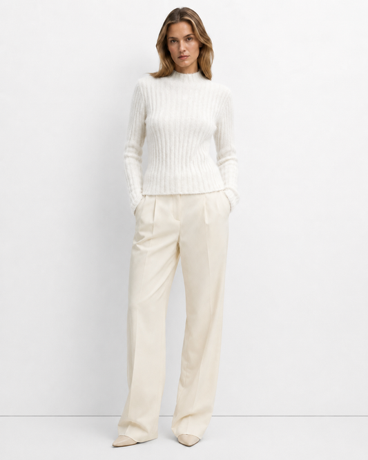 Half-High-Neck Knit Sweater