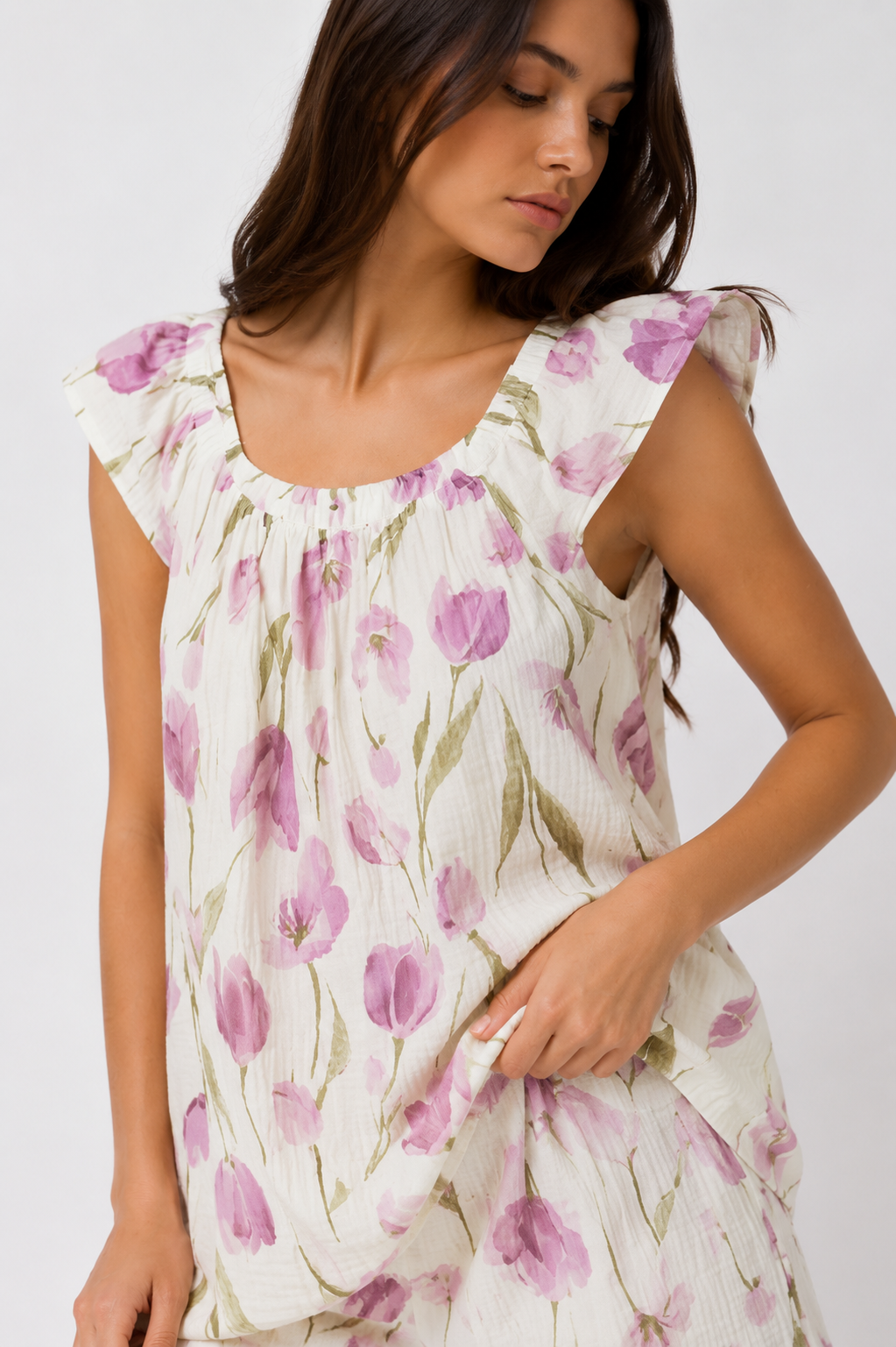 Off-Shoulder Blouse and Skort Set
