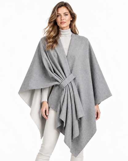 Reversible Patchwork Blanket Poncho