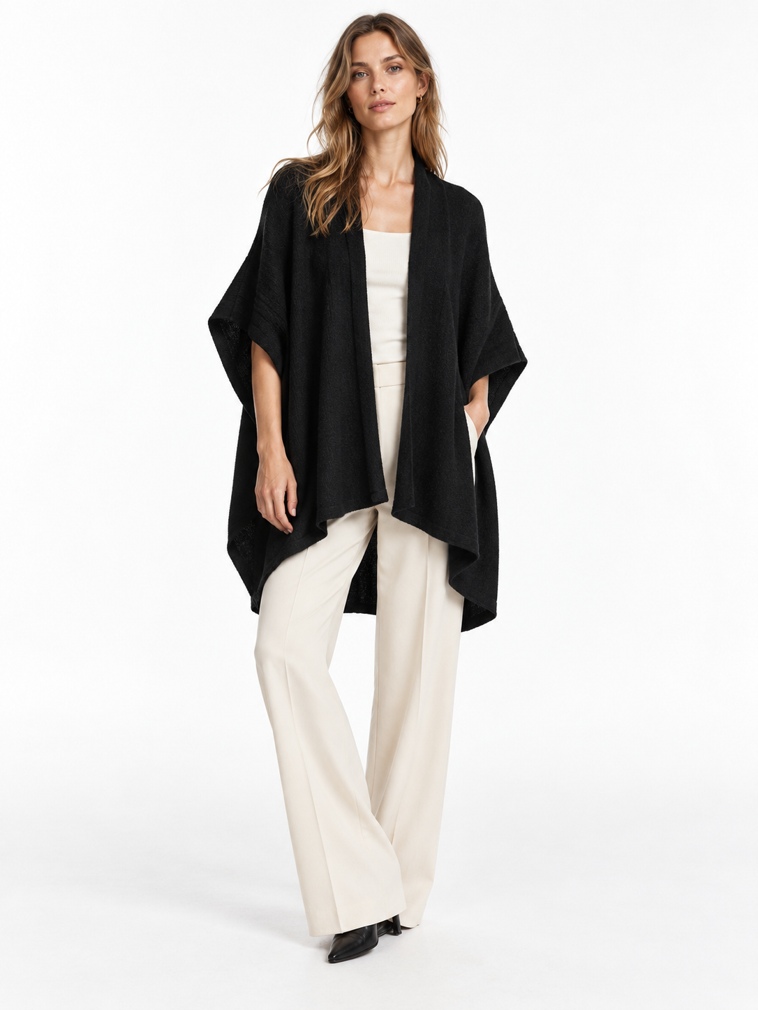 Batwing-Sleeve Cardigan