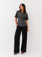 Asymmetric Wrap Peplum Blazer