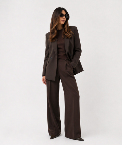 Relaxed Double-Breasted Oversized Blazer