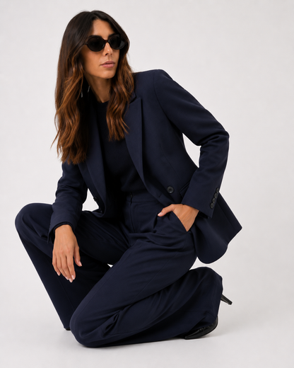 Relaxed Double-Breasted Oversized Blazer