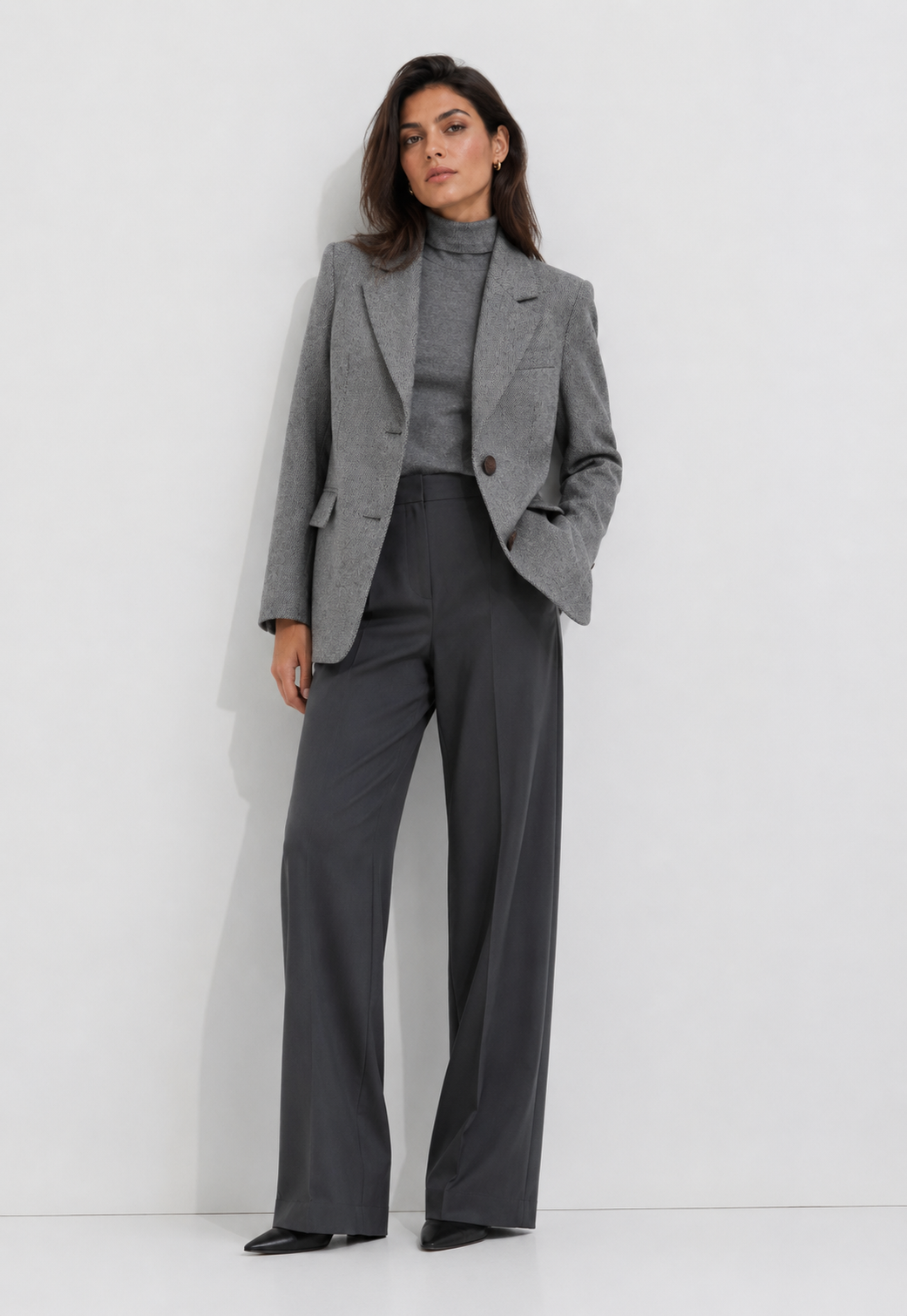 Gray Mélange Tailored Blazer