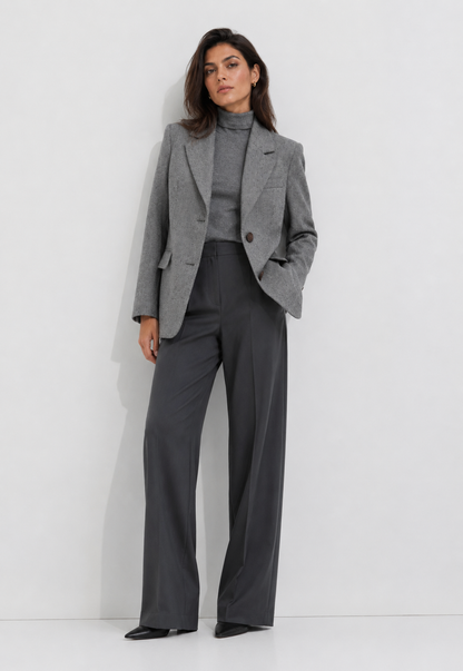 Gray Mélange Tailored Blazer