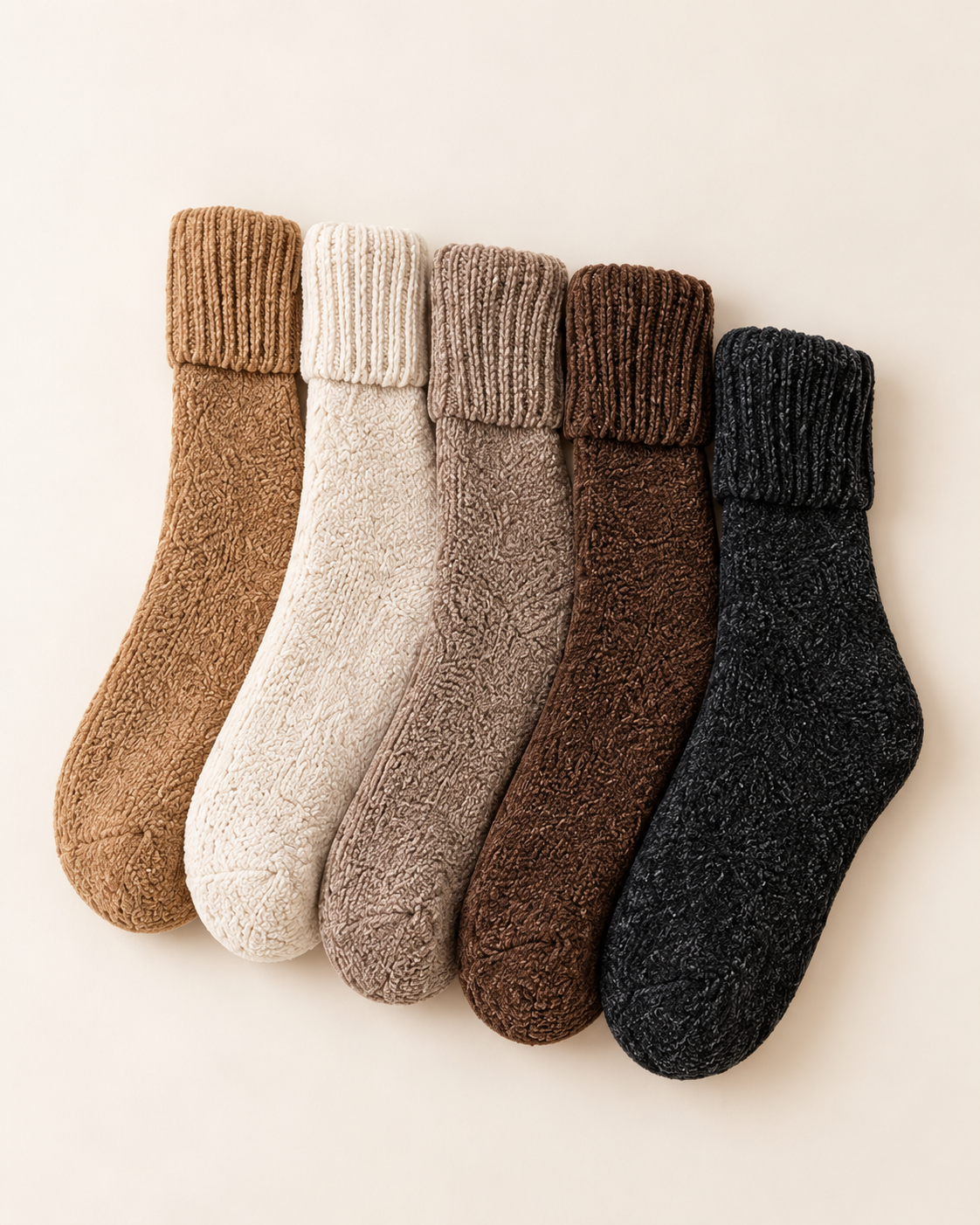 Braymont Cozy Mid-Calf Winter Socks – 5-Pair Pack