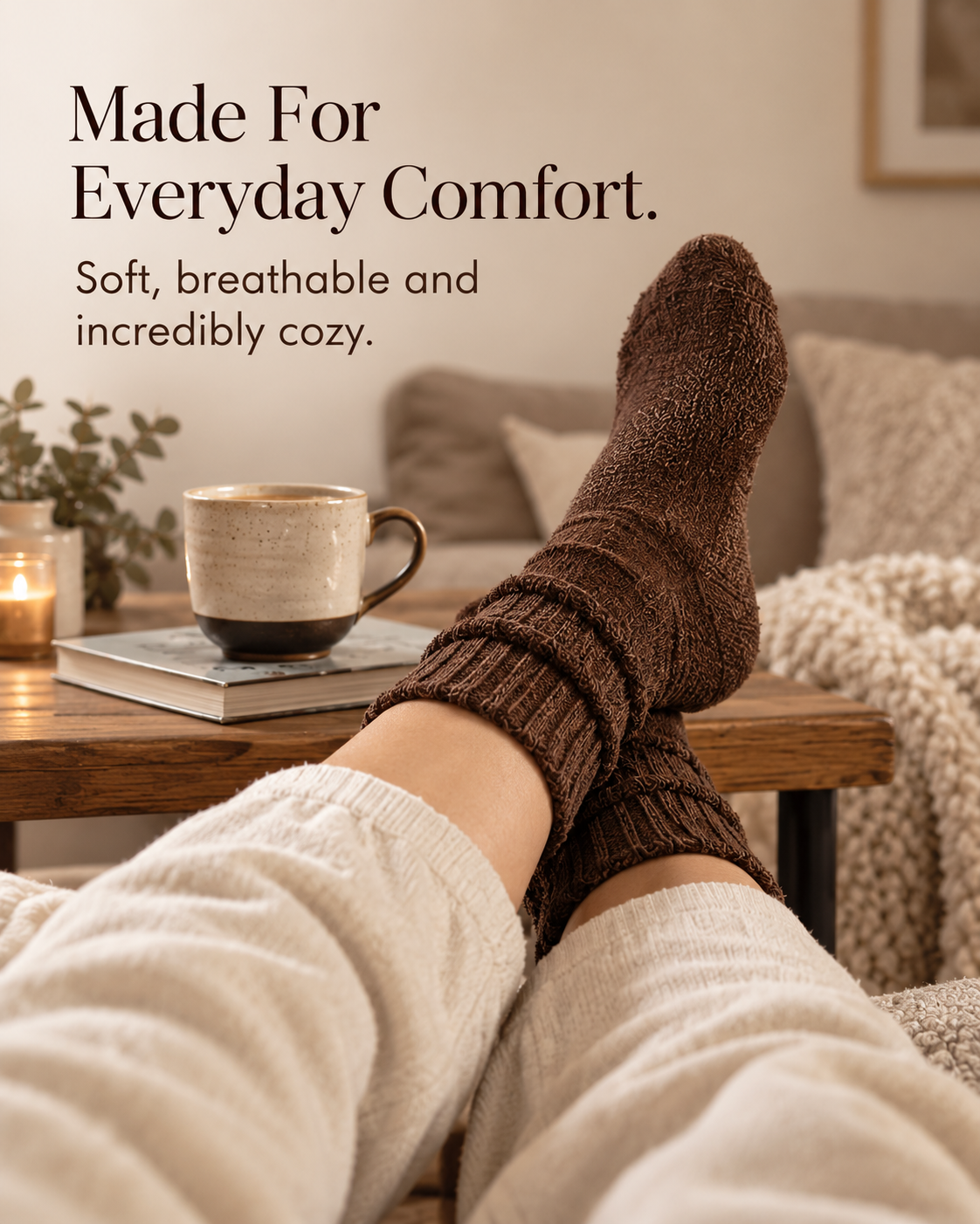 Braymont Cozy Mid-Calf Winter Socks – 5-Pair Pack