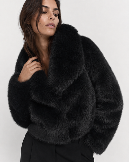Plum Plush Longline Coat