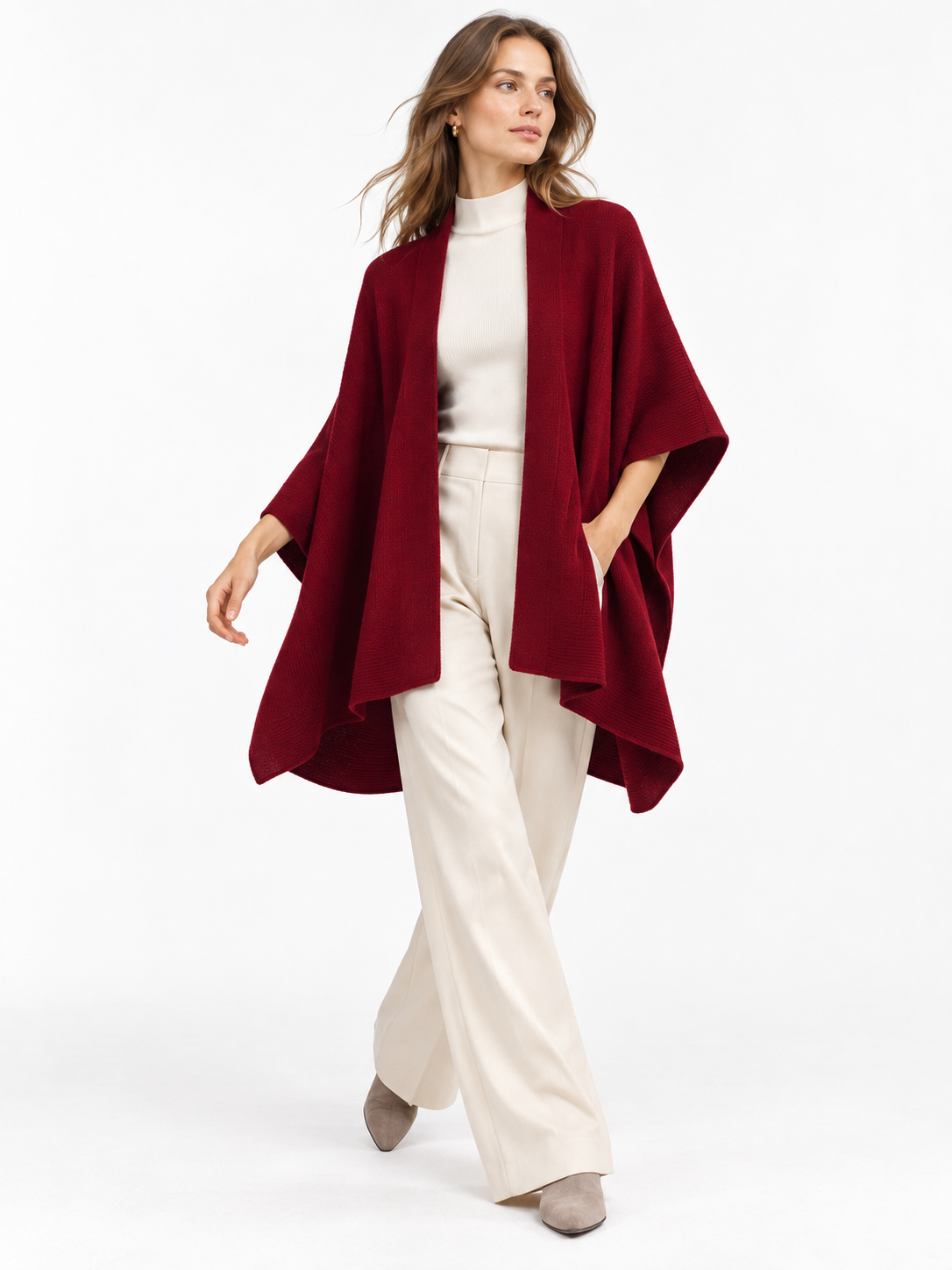 Batwing-Sleeve Cardigan