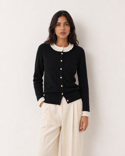 Embellished Round-Neck Cardigan