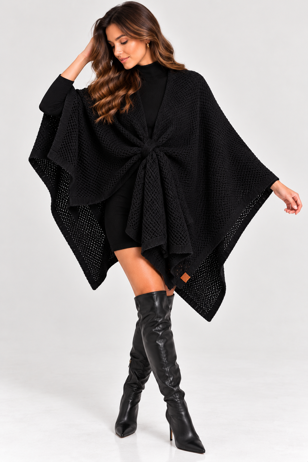 Sleeveless Mid-Length Cape