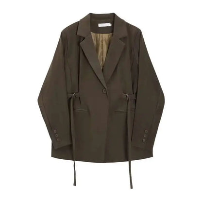 Cinched-Side Tailored Blazer