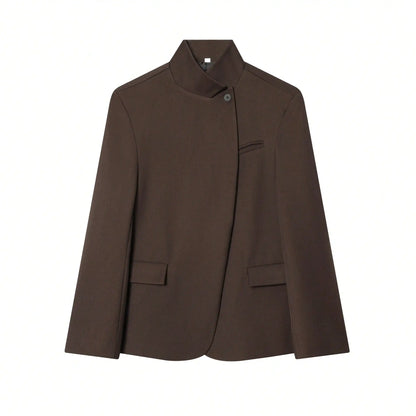 Asymmetric Cut-Out Tailored Blazer