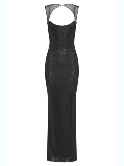 Sheer Embellished Maxi Dress