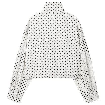 High-Neck Cropped Bomber Jacket with Adjustable Drawstring