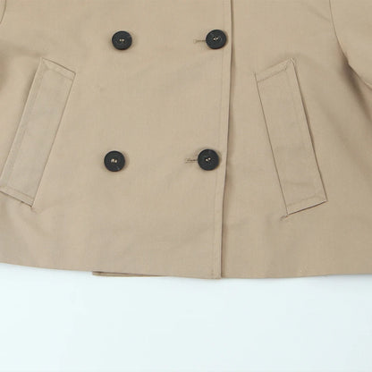 Cropped Double-Button Utility Jacket