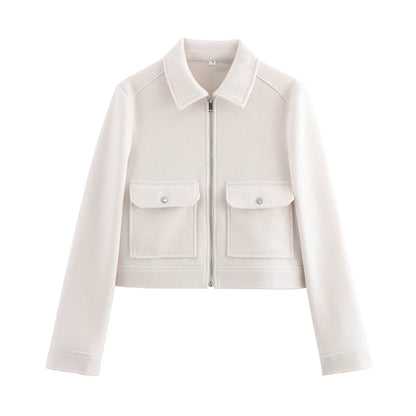 Collared Zip-Front Jacket