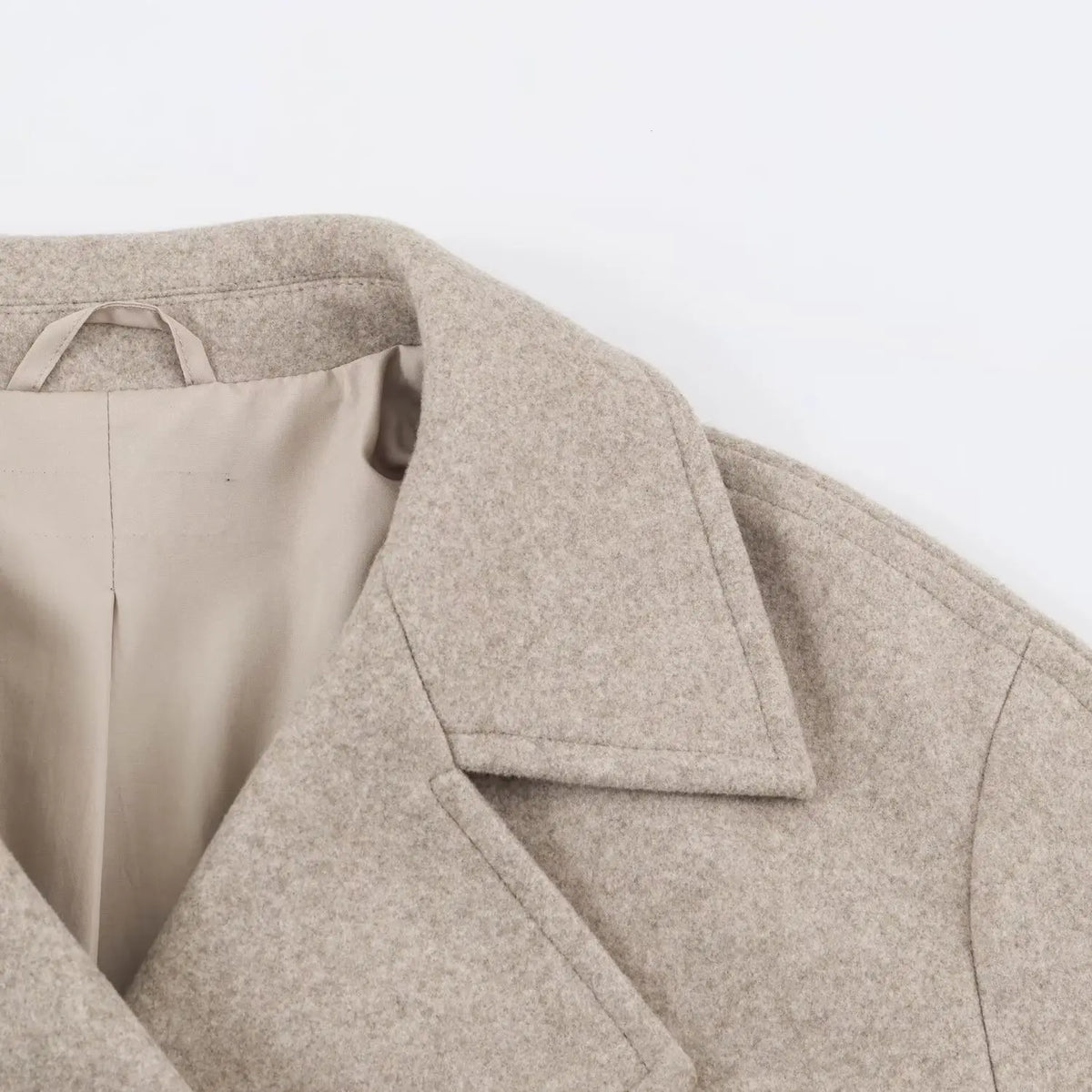 Relaxed Double-Breasted Longline Coat