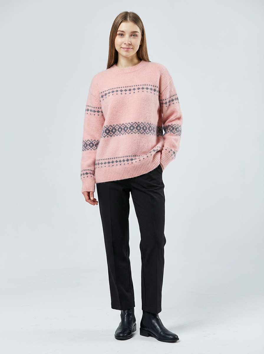 Fair-Isle Crew-Neck Sweater
